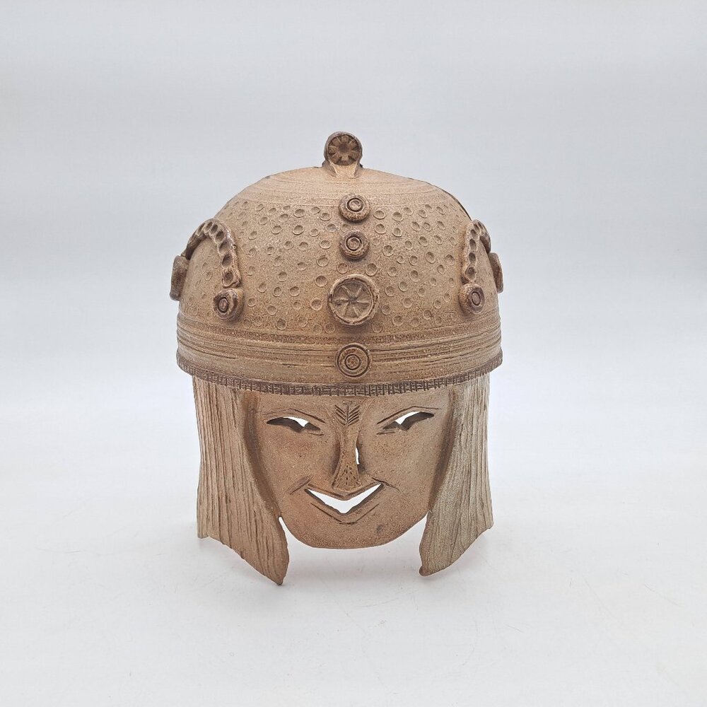 Ceramic Tribal Wall Mask by Raylin